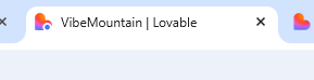 VibeMountain favicon visible in a browser tab